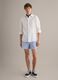 Blue and white striped pure cotton swim shorts_0