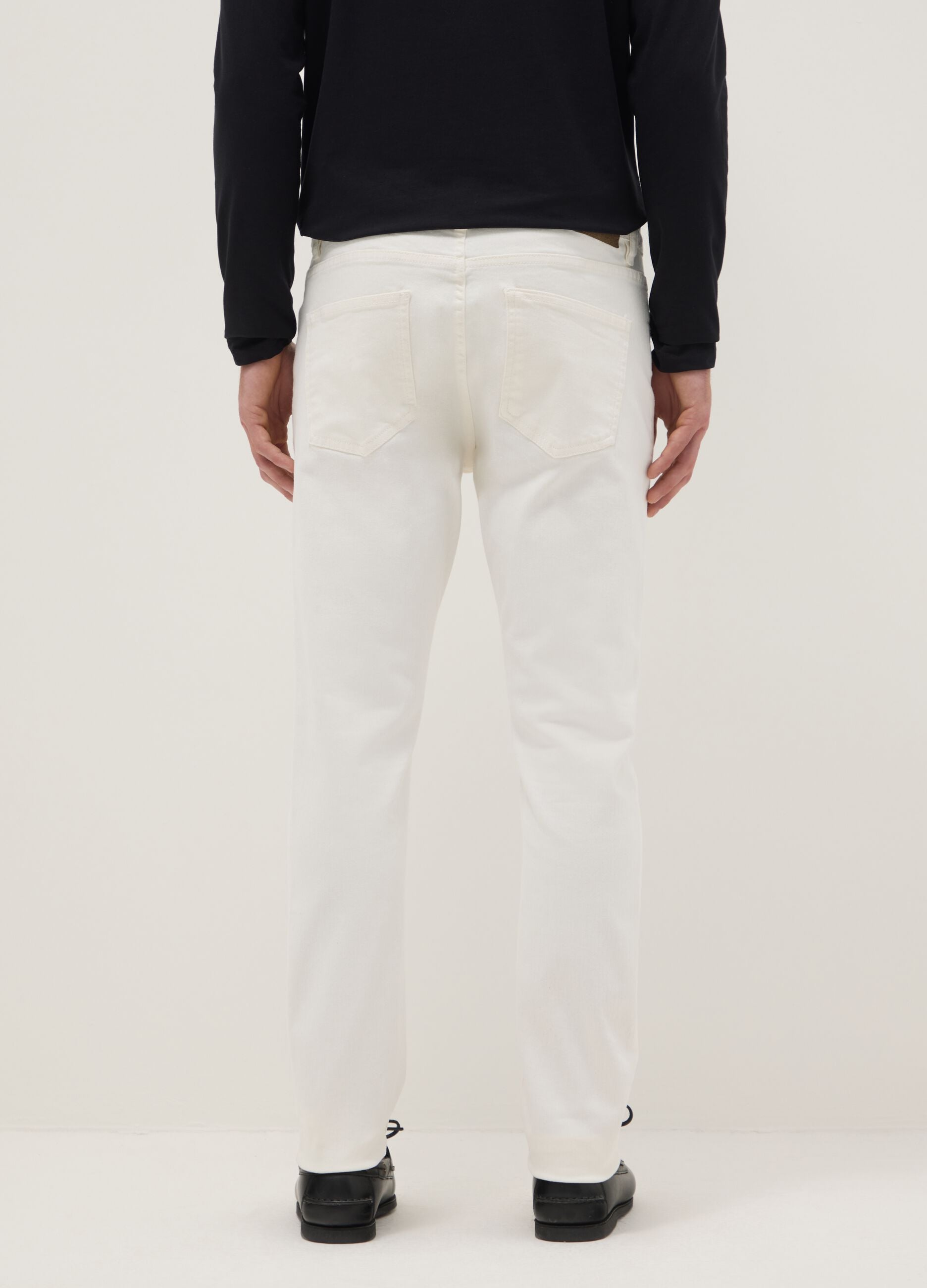 Skinny fit white jeans in stretch cotton