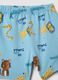Light blue pure cotton baby pyjamas, regular fit, with animal print_3