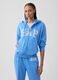 Regular fit cotton blend sweatshirt with logo, zip and hood_0