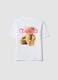 Girl's white oversized fit pure cotton t-shirt with writing_4