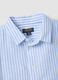 Boys' blue striped linen and cotton blend shirt, regular fit_3