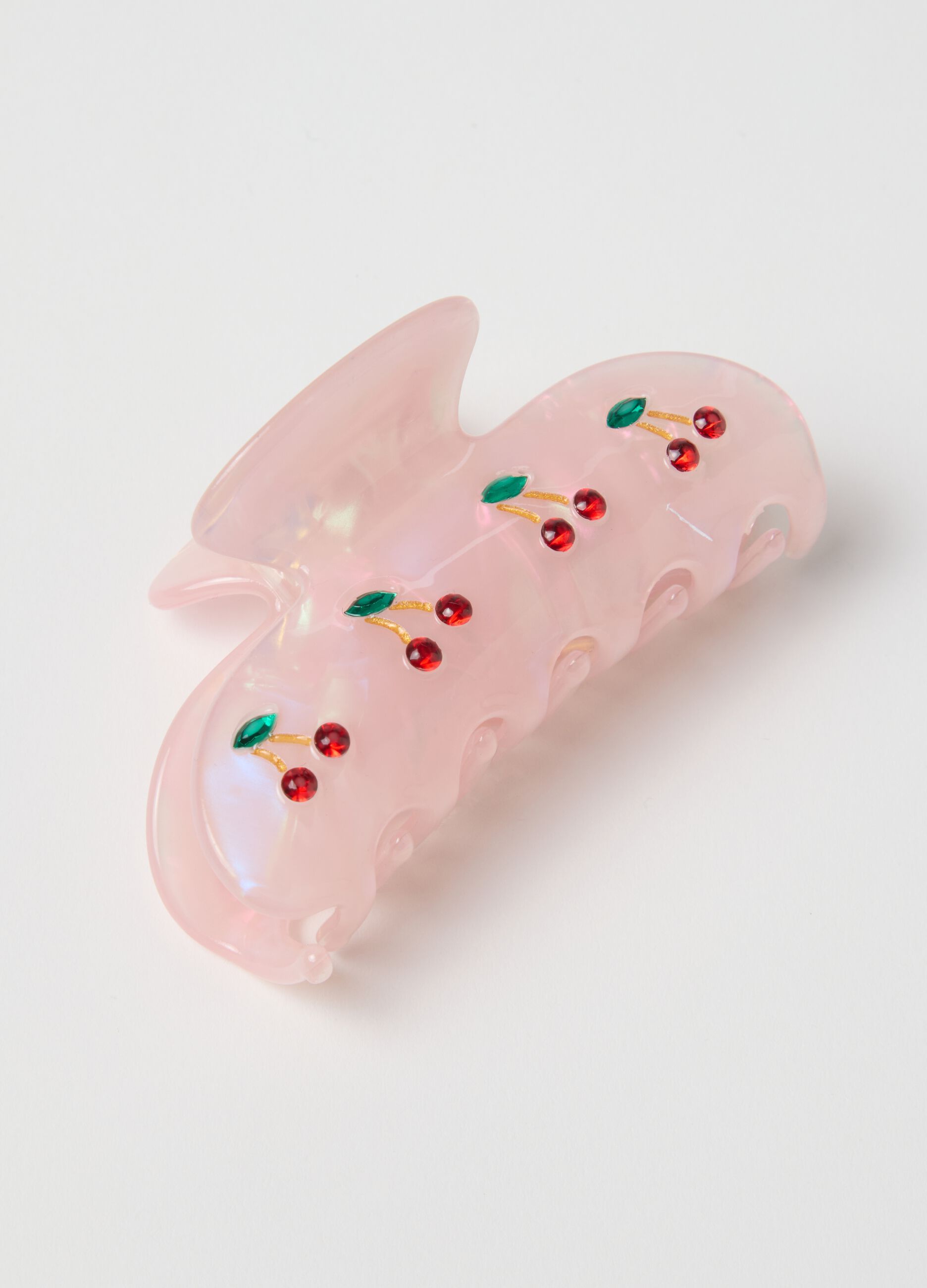 Pink Cherry Hair Clip