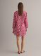Red long pure-cotton shirt with floral print_2