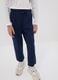 Blue regular-fit joggers in pure organic cotton for boys_2
