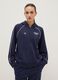 Blue hoodie with zip in cotton blend relaxed fit_2