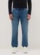 Blue denim regular fit jeans with elastic_1