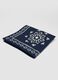 Blue pure cotton beach towel with decorative print_0