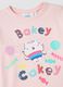 Girl's pink regular fit cotton stretch T-shirt with print_2