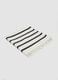 White striped cotton-blend beach towel with fringes_0