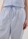 Light blue organic cotton pyjama trousers with broderie anglaise hem_3
