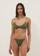 Green stretch-fabric bikini top with embellished straps_1