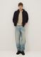 Blue baggy jeans in pure stretch cotton_1