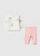 Multicolour baby girl's pure cotton tracksuit set with print_0