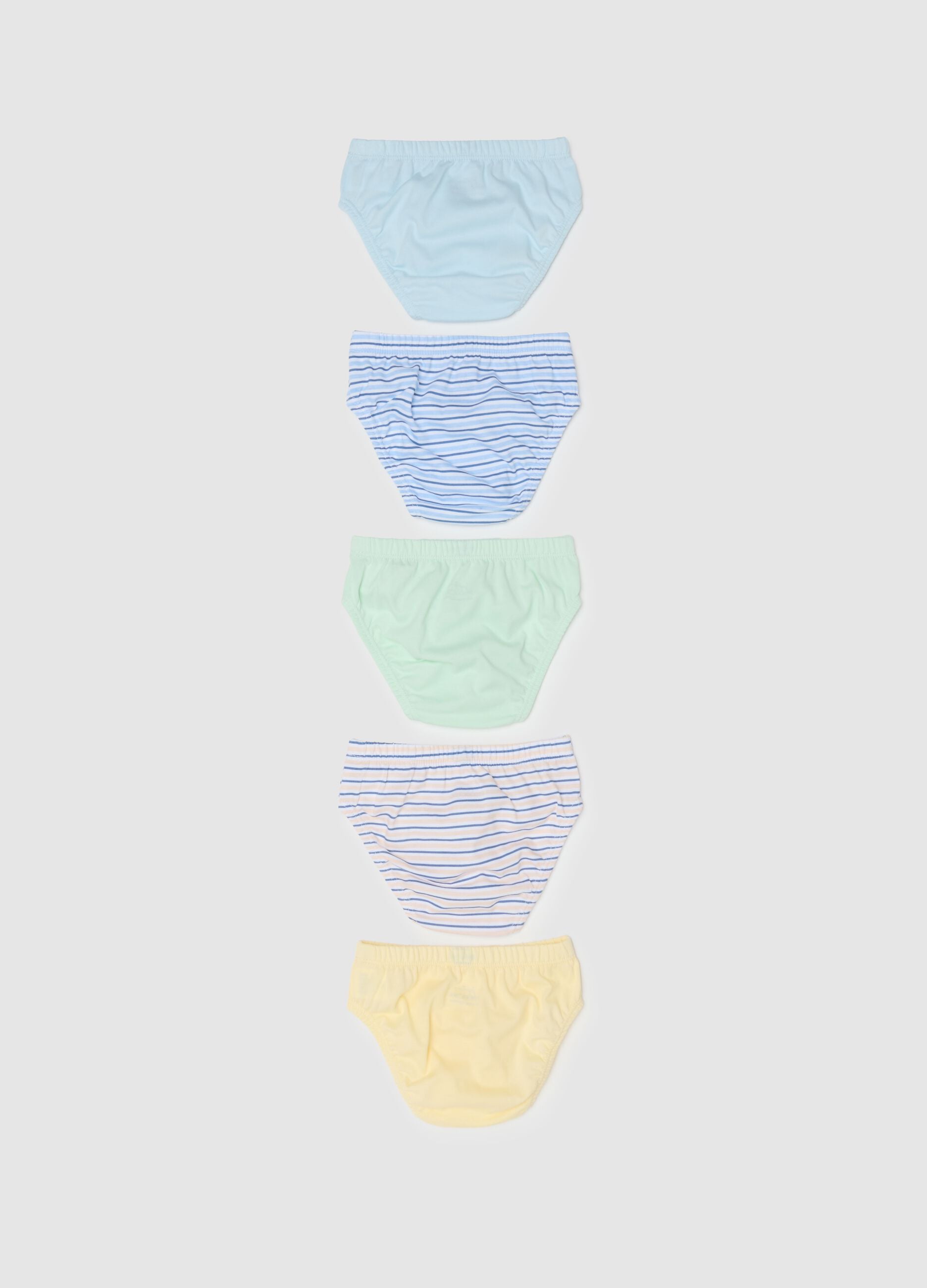 Multipack of multicoloured pure cotton regular fit panties for newborns