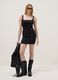 Black fitted dress with square neckline_1