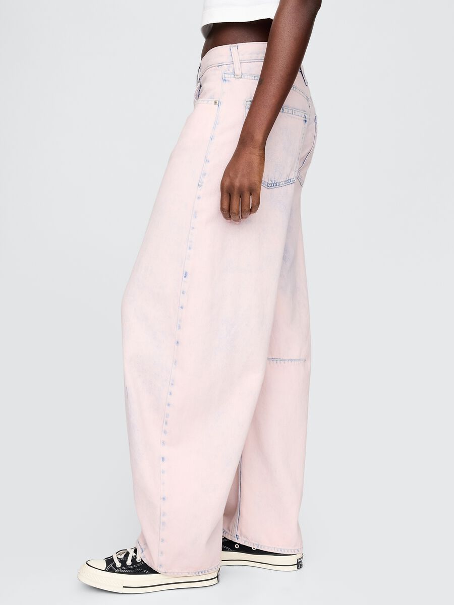 Pink denim trousers with regular fit_3
