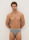 Triple pack of grey stretch cotton briefs regular fit_0