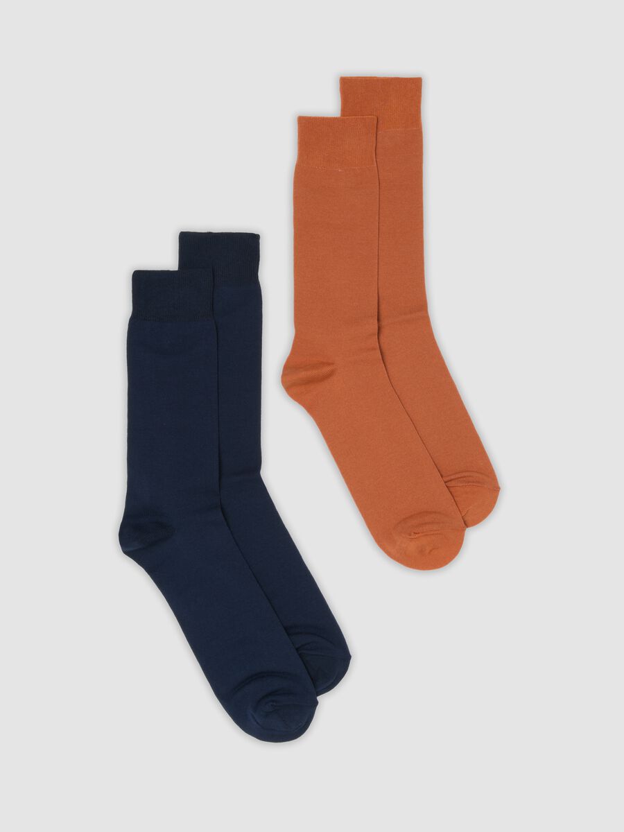 Bipack di calze midi multicolor in cotone elasticizzato_0
