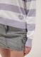 Regular fit girl's multicoloured striped cotton blend jumper_2