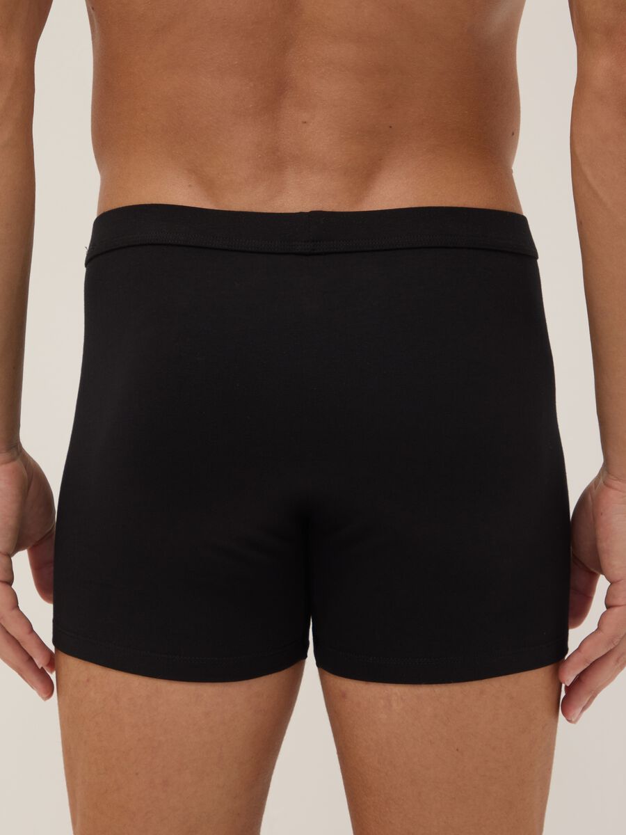 2-pack of black midi boxer briefs in stretch Supima cotton_2