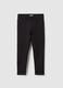 Girls' Black Stretch Cotton Slim Fit Treggings_0