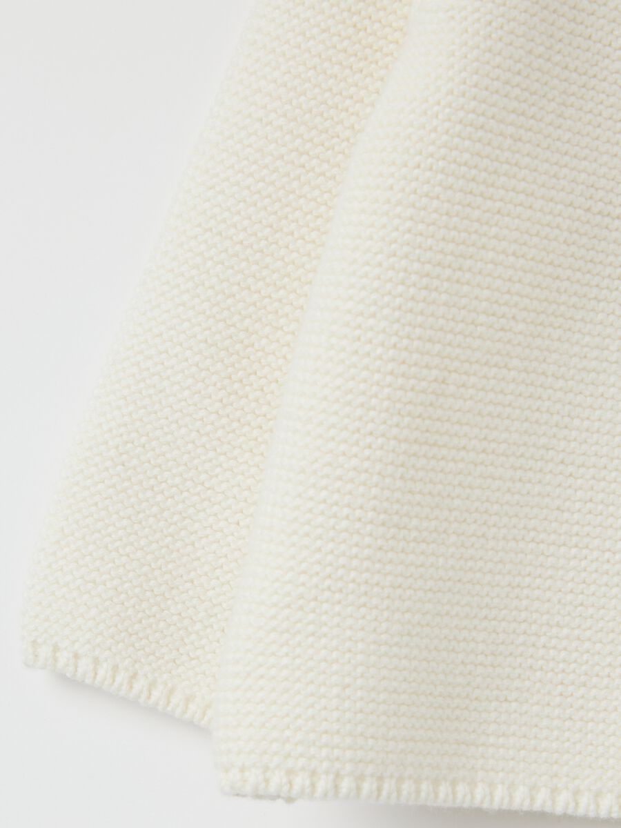 White cotton baby coat in regular fit_2