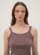 Brown organic cotton crew-neck vest top_1