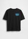 Black Cotton T-shirt with Captain America Prints_0