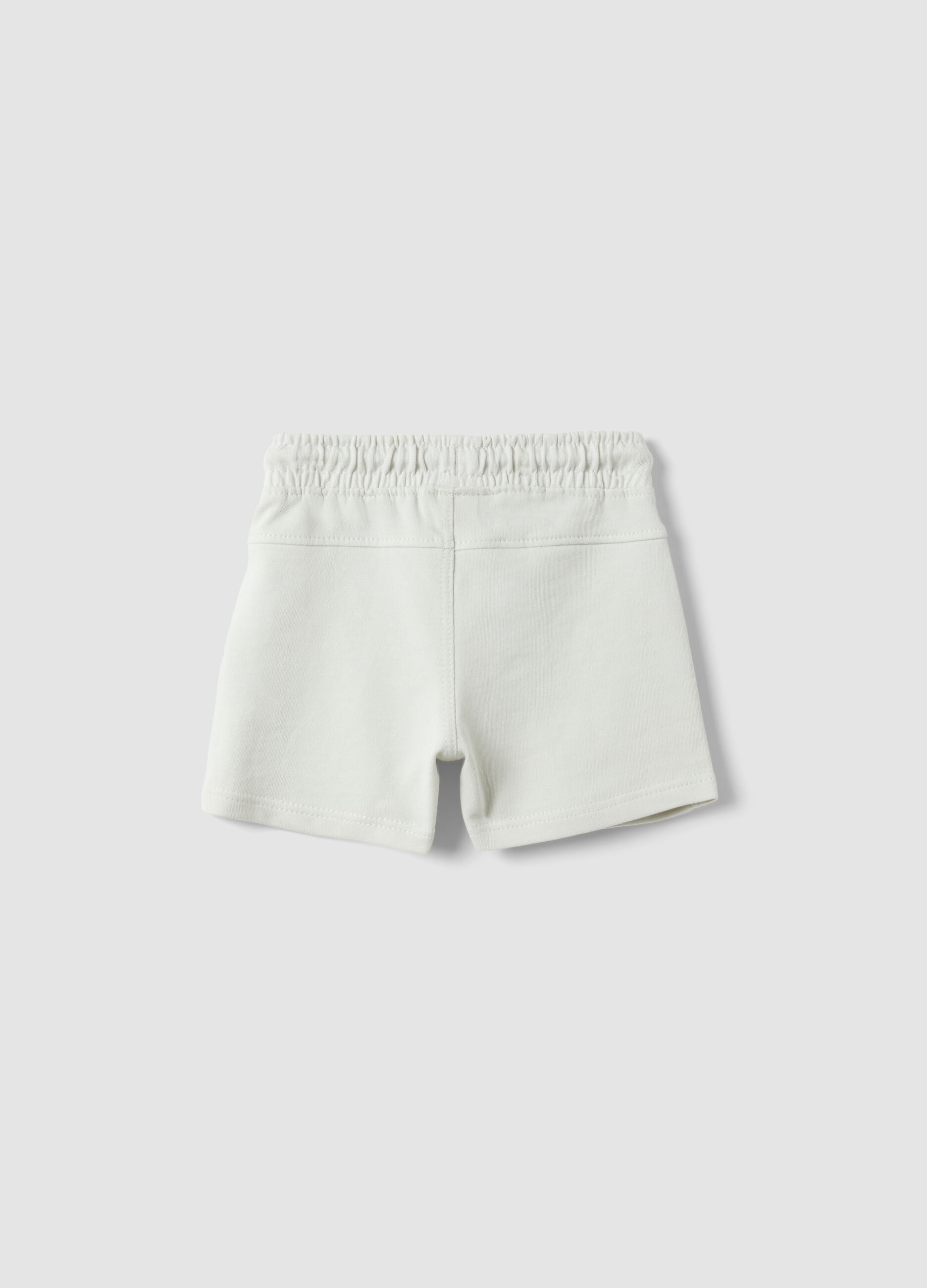 White pure cotton regular fit toddler shorts