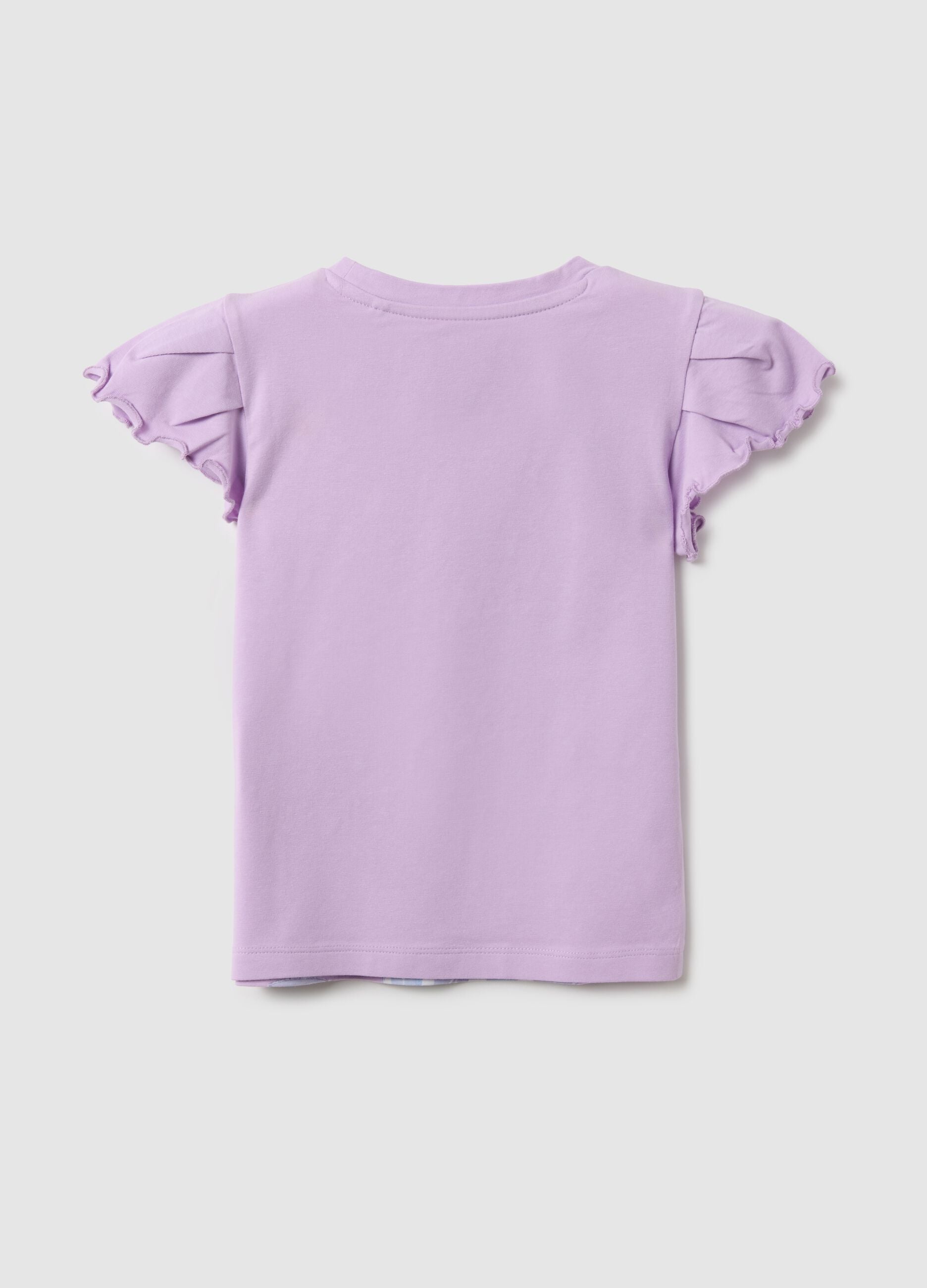 Multicolour stretch cotton T-shirt for girls with Frozen print