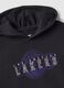 Black cotton-blend hoodie with NBA print_5