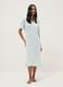 Blue pure viscose nightdress regular fit_0