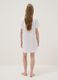 White pure cotton nightshirt with striped chest pocket_2