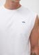 Men&rsquo;s white regular-fit vest top in 100% cotton with embroidery_2