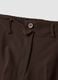 Brown cropped trousers in stretch fabric_5