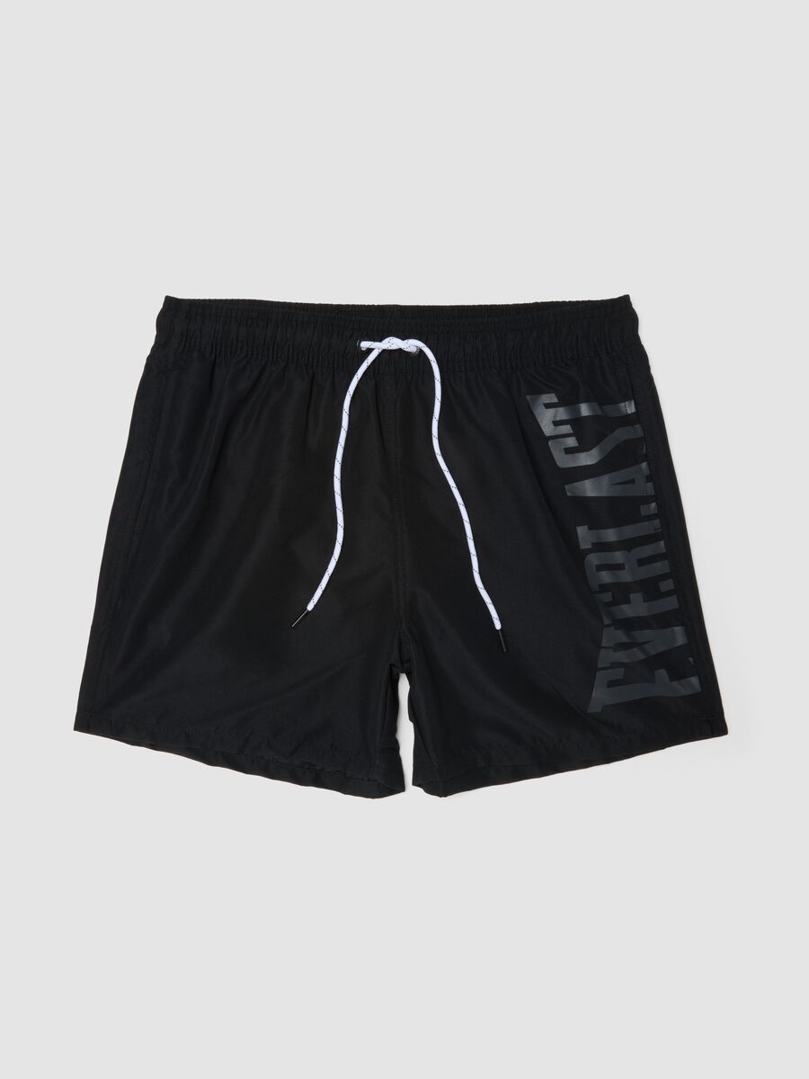 Black swim shorts with drawstring waist_4