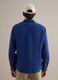 Blue pure linen long sleeve shirt regular fit_3