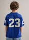 Children's oversized blue pure cotton T-shirt with prints_1
