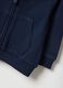 Blue pure cotton hoodie for kids with regular fit and zip_3