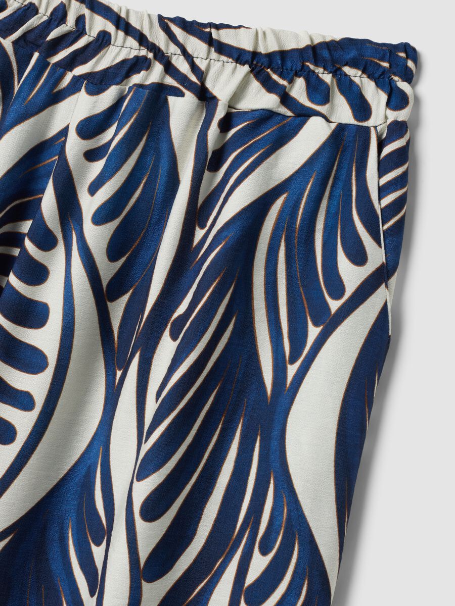 Blue viscose-blend palazzo trousers_5