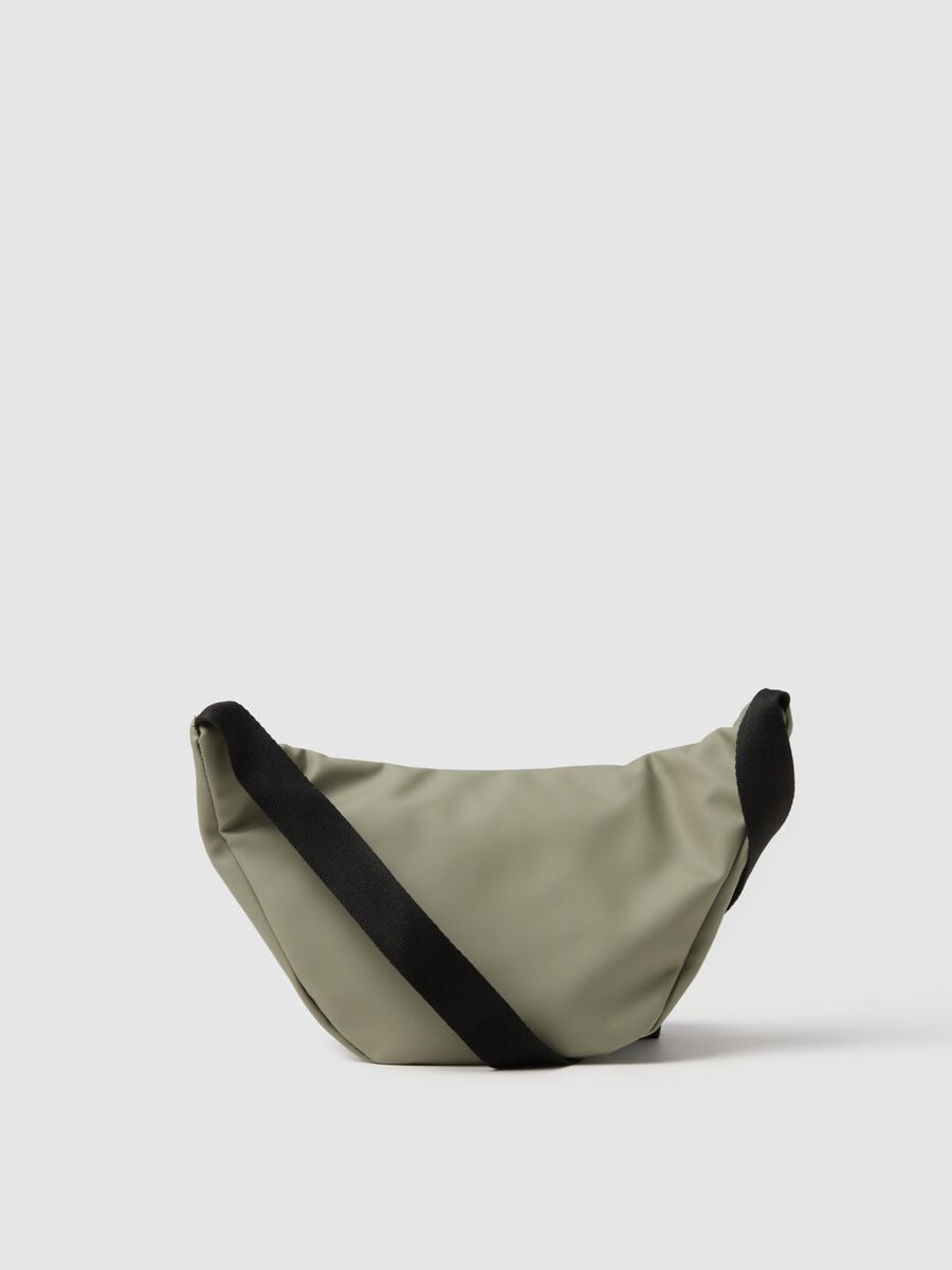 Marsupio verde con zip e cintura regolabile_1