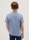 Boys' light blue crew neck T-shirt in pure cotton over fit_1