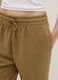 Brown cotton blend jogger trousers regular fit_3