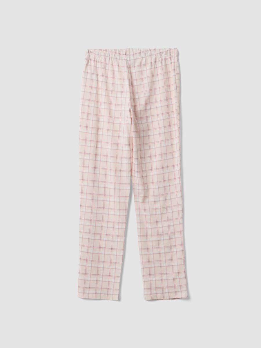 Multicolour pure organic cotton check pyjama trousers_6