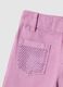 Girls' Pink Regular Fit Cotton Flare Trousers_2