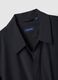 Long black trench coat regular fit with buttons_6