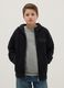 Boys' Regular Fit Black Pure Cotton Hoodie with Zip_0