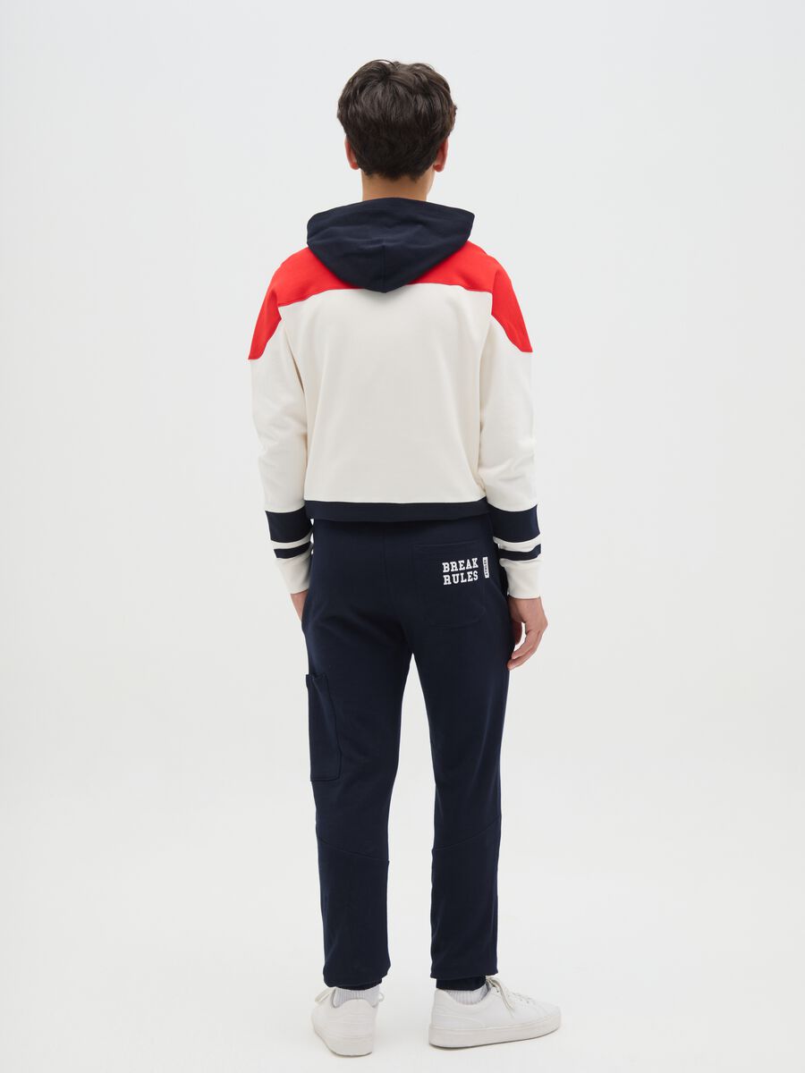 Fleece joggers with drawstring and print_2