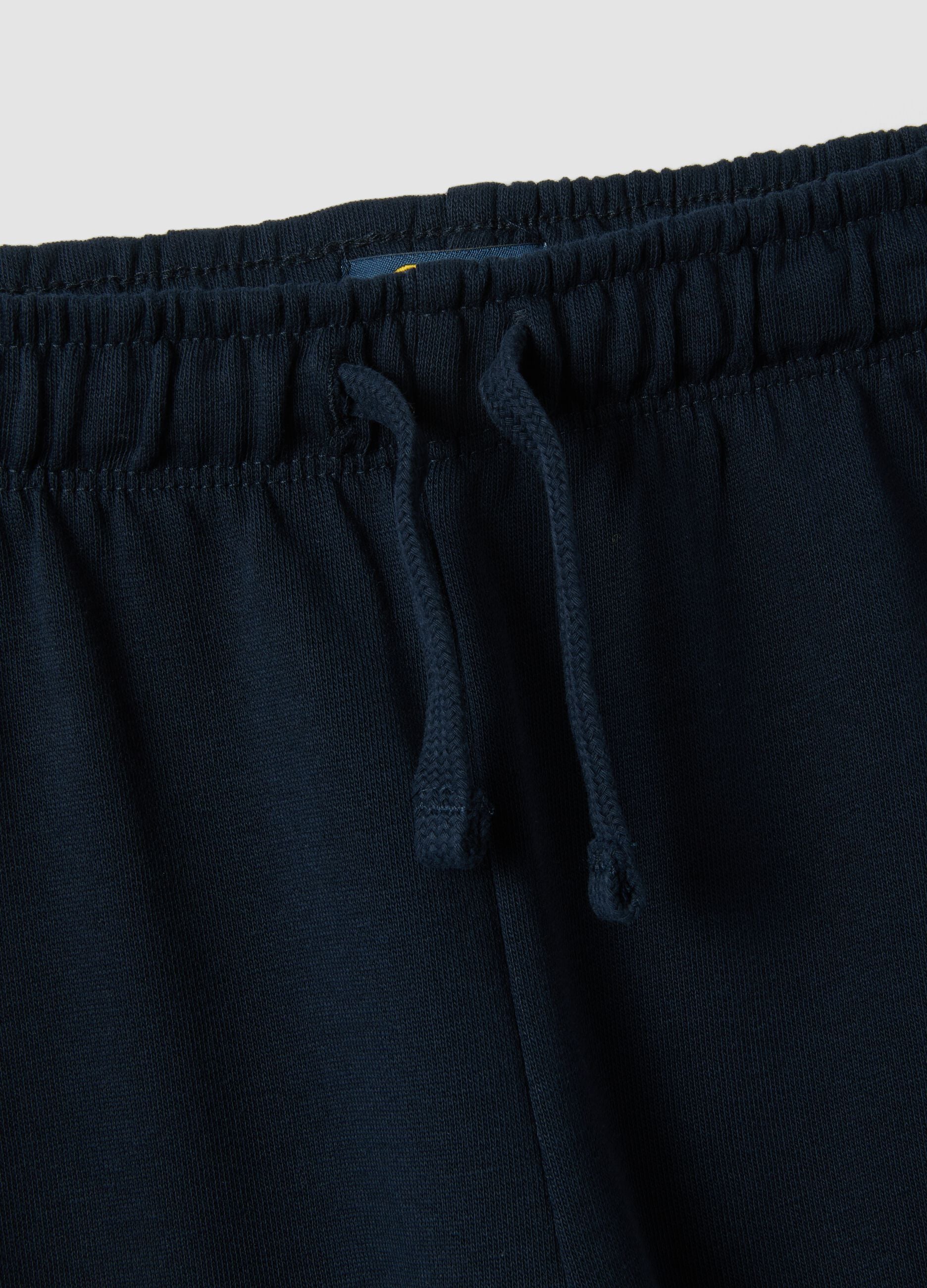 Children's regular fit blue pure cotton trousers